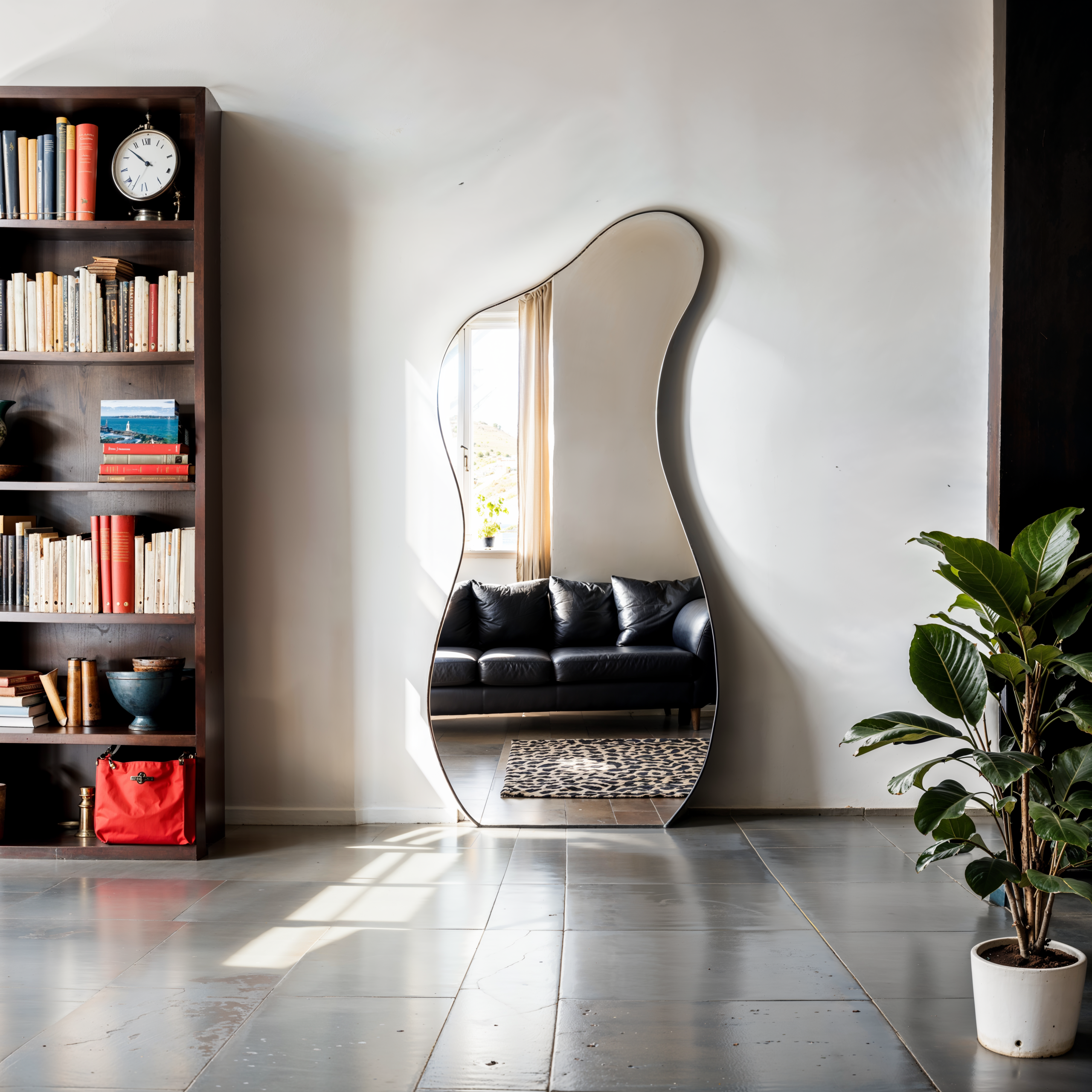Odbicie Klasy i Stylu: Lustro Serene Curve 5 Odbicie Klasy i Stylu: Lustro Serene Curve - Gold