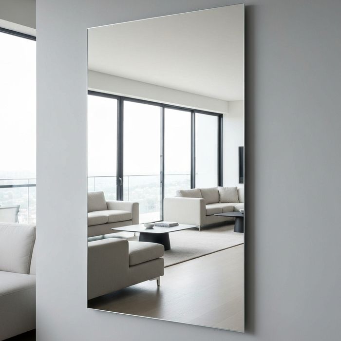 Premium Optiwhite glass mirror luxury living room