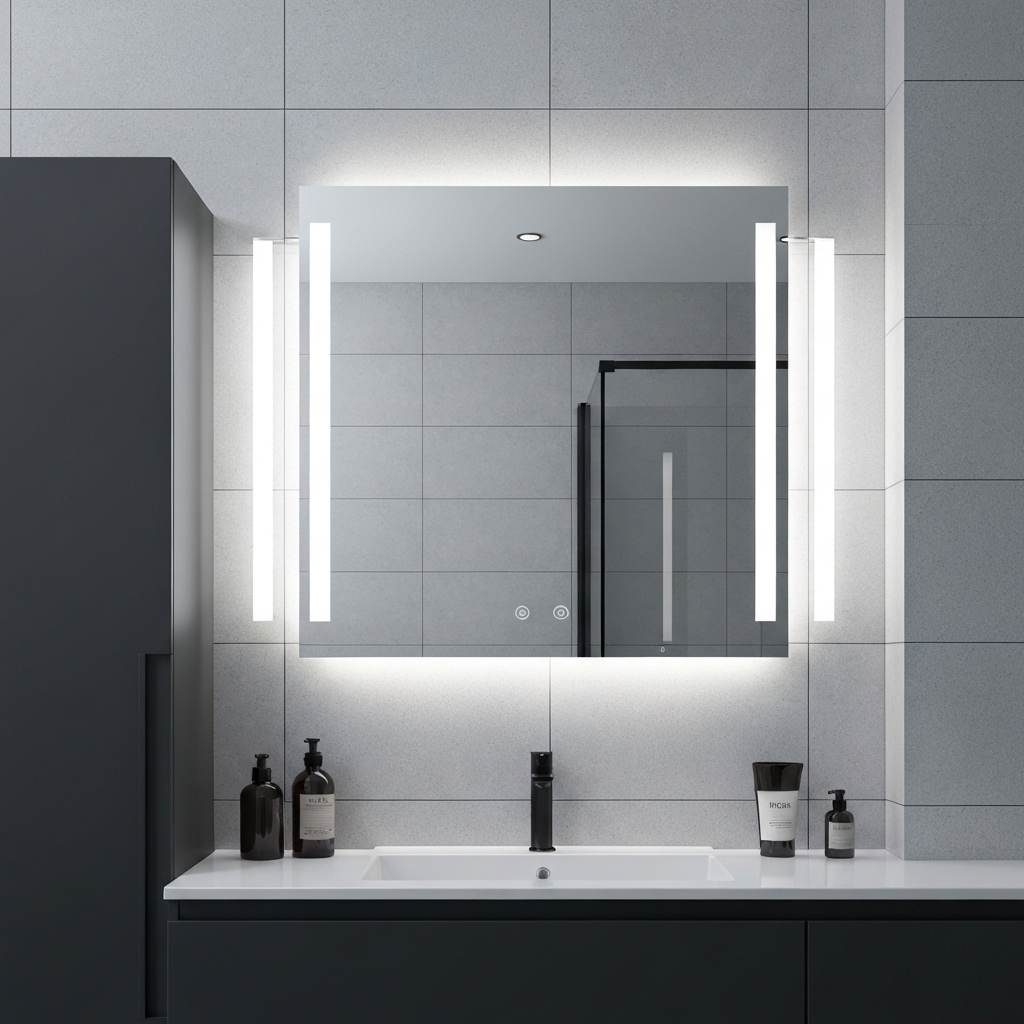 Smart mirror with LED lighting - trend 2026
